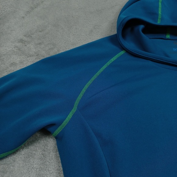 Simms Sweater Womens Large Blue Hoodie Pullover Solarflex Pockets Casual - Picture 3 of 9